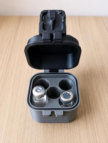 Estojo Porta Ampolas 3ml para 5 Frascos - Preto e Cinza