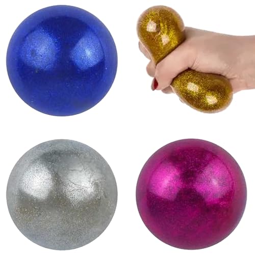 Squishy Galaxy Squeeze Balls – Pack of 4 Space Themed Sensory Stress Balls Filled with Water Beads, 7cm Squishy Fidget Toys, Anxiety Relief, Fidget Toys, Great for Autism ASD ADHD SPD and Anxiety