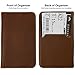 Excello Global Products Split Grain Leather Travel Wallet, Brown, Holds 4 Passports