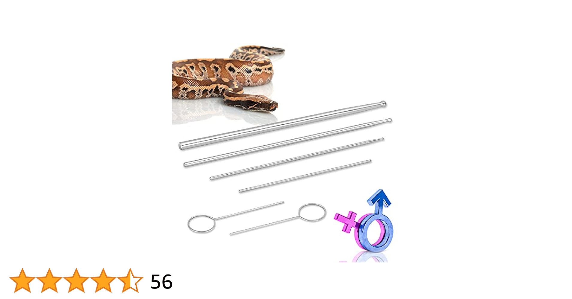 Zyyini Reptiles Snake Sexing Probe Non Toxic Stainless Steel Snake Probe Kit With Storage Box For Snake Sexing Probe