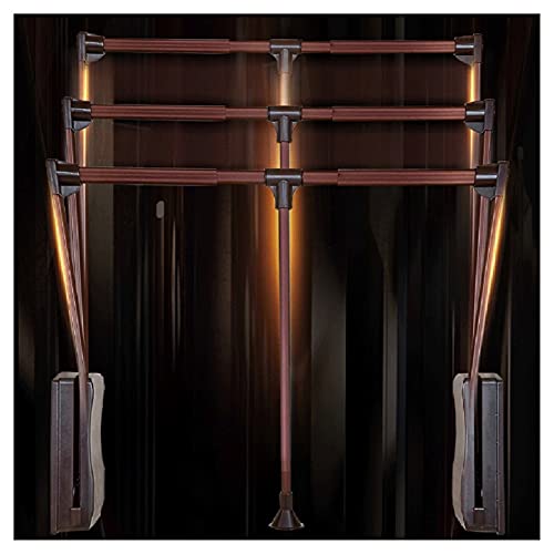Glissière de levage penderie rabattable dressing chambre moka - 3