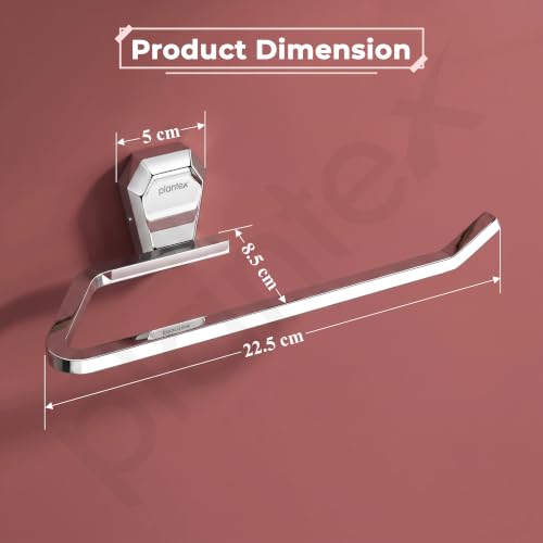Image of Plantex Towel Holder for Bathroom /304 Grade Stainless Steel Napkin Ring /Towel Hanger /Towel Ring /Bathroom Accessories - Pack of 1 (PM-2404, Chrome)