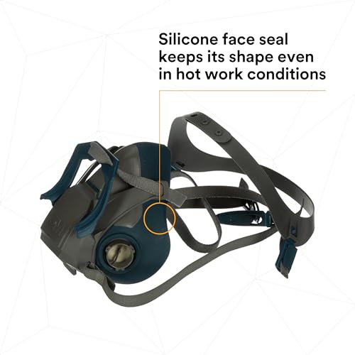 3M Rugged Comfort Quick Latch Half Facepiece Reusable Respirator 6503QL, Gases, Vapors, Dust, Large - Image 8