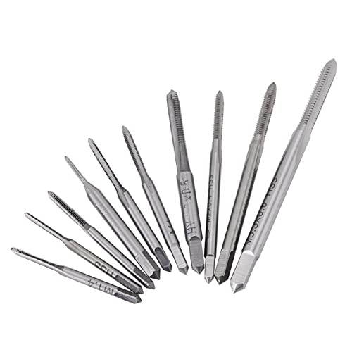 10pcs Macho Roscar con Punta Espiral Machos Roscar Acero Alta Velocidad Macho Rosca Métrica Rosca Grifo (M1, M1.2, M1.4, M1.6, M1.7, M1.8, M2, M2.5, M3, M3. 5)