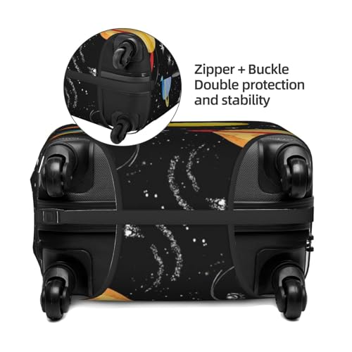 Space Adventure Astronaut Rocket Luggage Cover Protector Suit Case Cover Elastic Washable Anti-Scratch For 18-32 Inch Luggage X-Large4