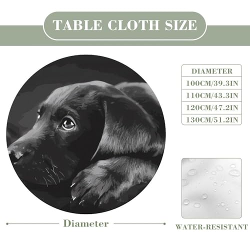 Nappe ronde noire élastique avec isolation thermique pour repas - 3