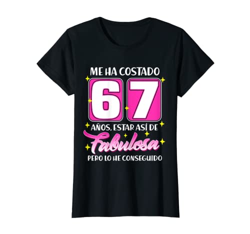 Mujer 67 Años Fabulosa Cumpleaños 67 Camiseta