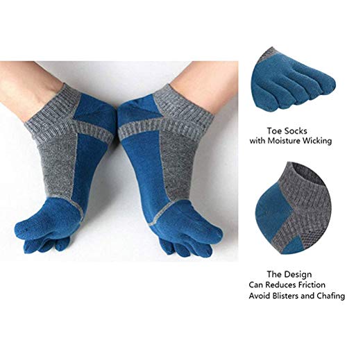 Toe Socks, Cotton Five Finger Socks Running Athletic for Men Women Pack of 5 Pairs4
