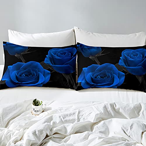 Feelyou Conjunto de lençol com elástico rosa 3D com buquê de rosas para crianças, meninos, meninas,