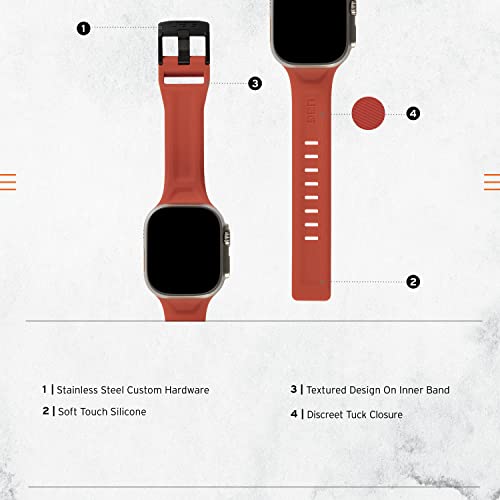 URBAN ARMOR GEAR UAG Compatible with Apple Watch Band 49/46/45/44mm iWatch Series Ultra 3/Ultra 2/Ultra/4-11/SE3/SE2/SE Scout Slim Sweatproof Adjustable Silicone Replacement Strap - Image 3