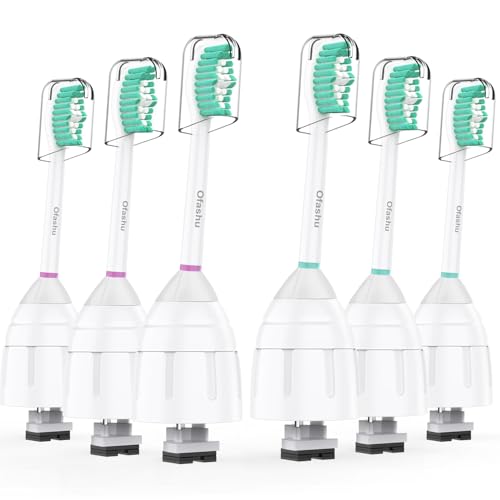 Image of Replacement Heads for Philips Sonicare E-Series - Ofashu Brush Head Compatible with Essence Xtreme Elite Advance 7022 5610 White, 6 Packs Screw-on Electric Toothbrush