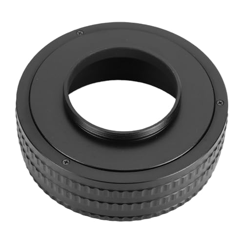 Adaptador helicoidal M58 a M42 de 25-55 mm tubo de extensión macro negro de aluminio para DSLR 5
