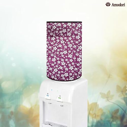 Image of Multicolor 20 Litre Water Dispenser Bottle Cover | Waterproof & Dustproof PVC Fabric | Reusable Protective Cover for 20L Water Can (floral-19)