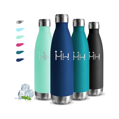 Botella Agua Acero Inoxidable, 750ml Botella Termica, sin BPA, Garrafa Termica, A Prueba de Fugas, Cantimplora Acero Inoxidable, Aislamiento al Vacío, Cantimplora para Escuela, Cámping, Oficina, Yoga