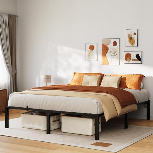 Image of GarveeLife 16 in Full Heavy Duty Metal Bed Frame with Under-Bed Storage, Noise-Free Mattress Foundation, No Box Spring Needed, Easy Assembly, Strong Weight Capacity