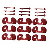 Happyyami 100pcs Chicken Breeding Glasses chicken anti- fight eyeglasses chicken peepers blinders pheasant blinder plastic serving tongs red lens glasses plastic shot glasses Farm Peepers