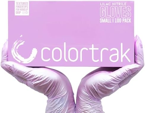 Disposable Nitrile Gloves, Latex-Free, Powder-Free Hair Color Gloves for Chemical Processing & Salon Services