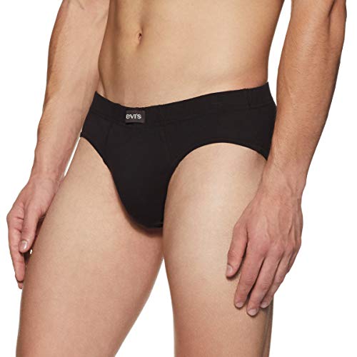 Image of Levi's 011 Comfort Brief for Men | 100% Pure Cotton | Breathable | Durable | Anti-Roll Waistband | Extra Supportive Gusset | Dual Layer 3D Pouch | Tagless & Zero Irritation Comfort | Pack of 3
