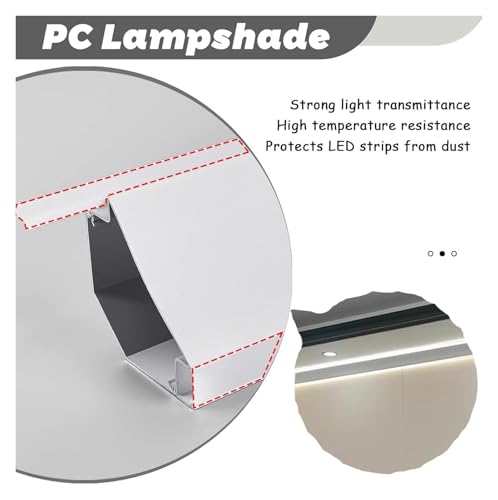 Profile alu pour ruban LED avec diffuseur de canal et moulure de corniche - 5