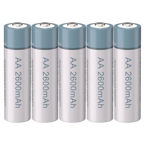 Pack de 5 pilas recargables AA 2600mAh 1.2v NiMH miniatura 1