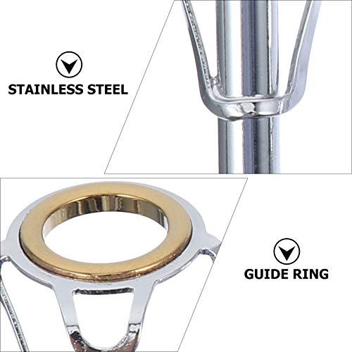 Kit de reparo de vara de pesca Besportble, 5 peças, kit de reparo de vara de pesca de aço inoxidável