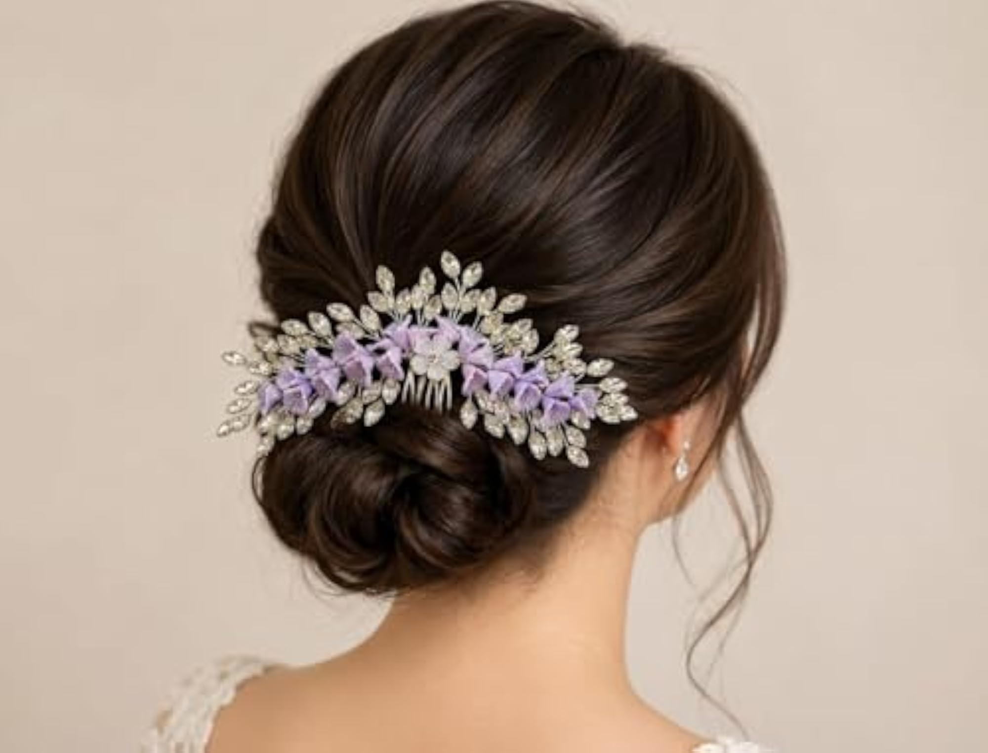 Lavender Unique Bloom Hair Brooch
