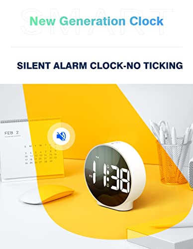 Zoos Alarm Clocks For Bedrooms, Digital Alarm Clock Led Desk Clock For Bedroom, Simple Large Digital Clock, Dimmable / Adjustable Snooze / Weekday / Dual Alarm Clock Gift For Kids Seniors Home Office #TOP7