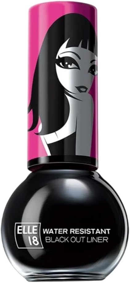 Elle 18 Water Resistant Black Out Eye Liner|| Black|| 5 ml