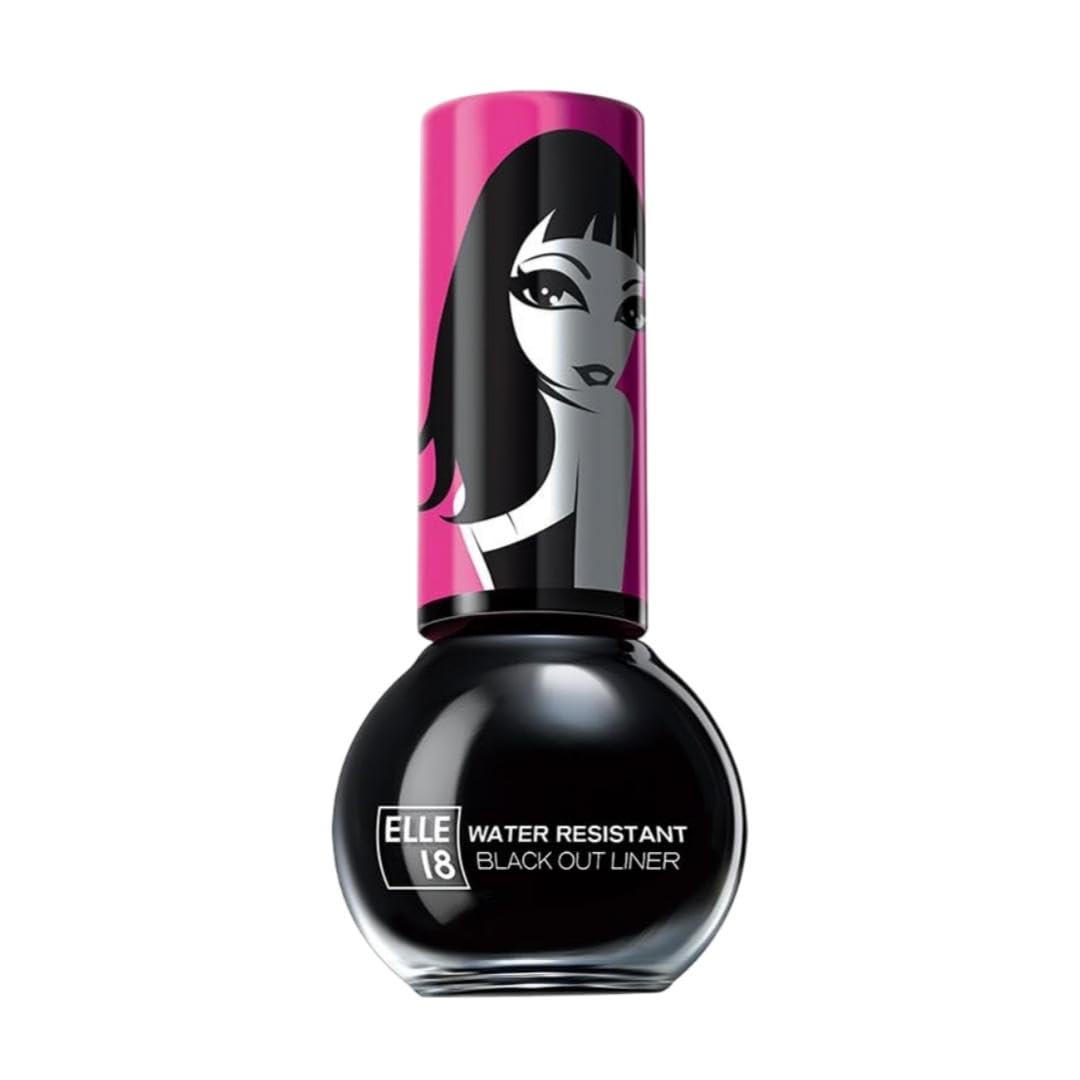 Elle 18 Water Resistant Black Out Matte Eye Liner Gel|| Black|| 5 Ml-image-6