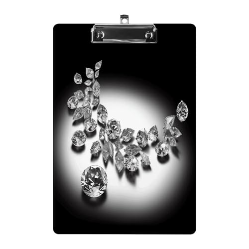 Diamond Jewelry Jewels ���O�W���A���[ �N���b�v�{�[�h �J���t�� ��� �A�N���� �N���b�v�{�[�h �����N���b�v�{�[�h ���^���N���b�v�t�� ���킢���v���X�`�b�N�N���b�v�{�[�h A4 �Ō�t �I�t�B�X�p (�W���T�C�Y 8.5�C���` x 1