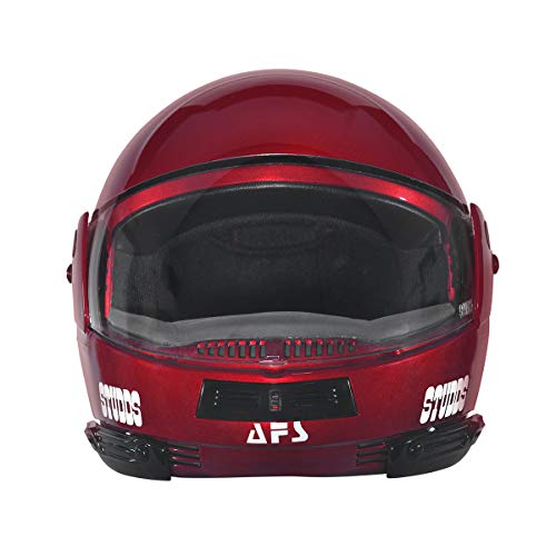 Image of Studds Ninja Pastel Plain Flip Up Full Face Helmet (Cherry Red, M)