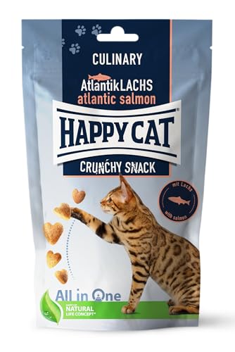 Produktbild von Happy Cat Culinary Crunchy Snack Atlantik-Lachs - 10 x 70 g