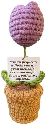 Tulipán de Ganchillo Regalo Día de la Madre – Flor Eterna Hecha a...