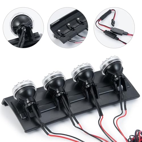 Accesorio de decoración barra de luz RC resistente foco TRX-4 crawler 3