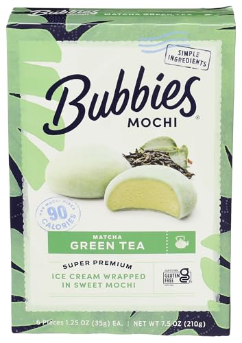 BUBBIES MOCHI Green Tea Mochi Ice Cream, 7.5 OZ
