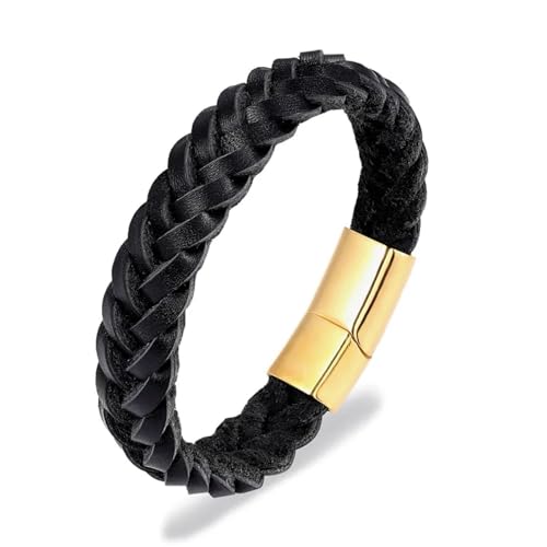 Bracelet en cuir véritable pour homme | Bijou vintage tressé et élégant