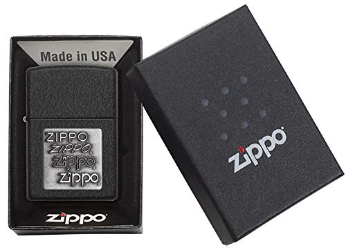 Encendedor de bolsillo Zippo Black Crackle miniatura 5