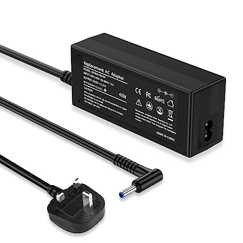 19.5V2.31A 45W Laptop Charger for HP Pavilion gaming 15 17 Elitebook 820 830 840 850 745 Envy 13 ProBook 430 440 450 250 630 635 Spectre X360 13 14 15 741727-001 HSTNN-DA40 AC Adapter(4.5 * 3.0mm)