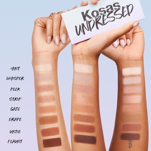 Kosas Undressed Neutral Eyeshadow Palette with Talc-Free 8 Color Shades - Long-Wearing Eye MakeUp and Gentle on Sensitive Skin + Hypoallergenic, Creamy & Smooth with Cucumber Fruit Extract