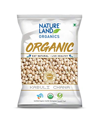 Image of Natureland Organics Moong Dal Yellow /Split Washed 500 Gm - Organic Healthy Pulses & Natureland Organics Kabuli Chana /White Chana /Chole 500 Gm - Organic Healthy Chana