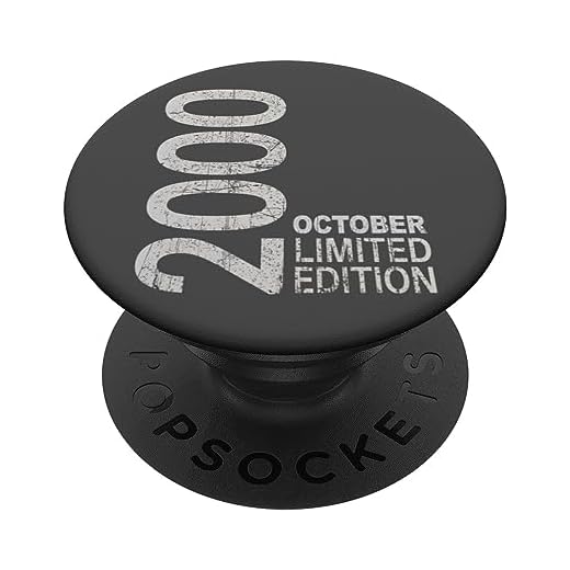 Impresionante Octubre 2000 Vintage 2000 Retro Estética Desde 2000 PopSockets PopGrip Intercambiable