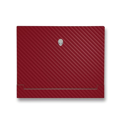 Image of MightySkins Carbon Fiber Skin Compatible With Alienware X14 R2 (2023) Full Wrap Kit - Solid Burgundy | Protective Durable Textured Carbon Fiber Finish | Easy To Apply & Change Styles | Made in the USA