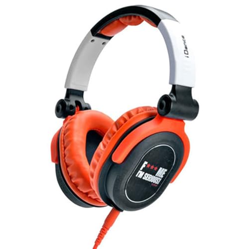 iDance�t�������W�w�b�h�t�H��Designed for DJs W/�X�C�x���J�b�v&�l�I�W���}�O�l�b�g&���O���\�ȃR�[�h�I�����W&�z���C�g one size FDJ200