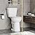 Two Piece Toilet with ADA Height, Ceramic Bowl and Locking PP Lid - Side Push Handle, Elongated, CUPC Certified, Water Efficient 1.28 GPF, Modern Design
