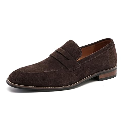 Men's Suede Upper Loafers, British Style Slip-On Casual Shoes, Trendy Lazy Shoe