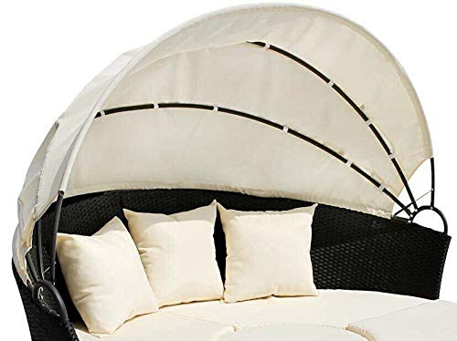 Universal Rattan DayBed 180cm Diameter Replacement CREAM Canopy with Sleeves that thread onto the Canopy Poles Framework for a Smart Concealed Finish Heavyweight Polyester Waterproof Material 1 Universal Rattan DayBed 180cm Diameter Replacement CREAM Canopy with Sleeves that thread onto the Canopy Poles Framework for a Smart Concealed Finish Heavyweight Polyester Waterproof Material