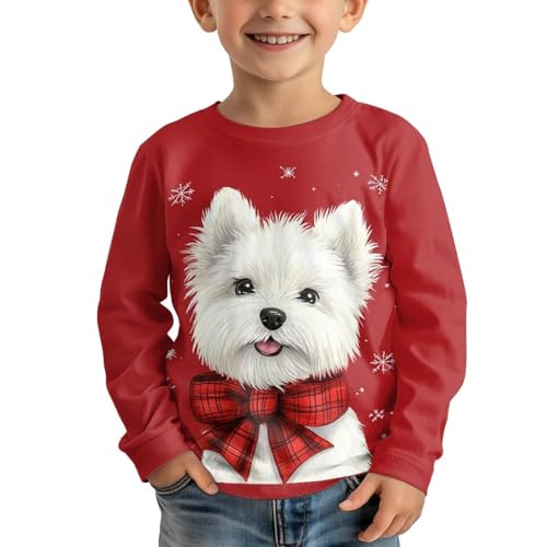 Upetstory Christmas Clothes for Boys Girls Kids Toddler Teen Long Sleeve Shirt2
