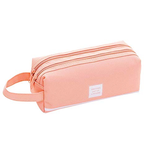 Haifly Large Capacity Pencil Case Pencil Bag Stationery Storage Pouch Bag Case for Teenage Boys Girls Pink
