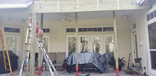 Ellis Manufacturing Company 4X4 Screw Jack - Adjustable Support - Safe Load Capacity (15,000 Lbs) - Painted Finish #TOP5