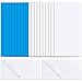 20 Parches de Reparación Autoadhesivos PVC, Parche de Vinilo de Revestimiento de Piscina Cauchos de Vinilo de Reparar Barco para Bote Inflable Kayak Balsa, Azul y Blanco, Rectangular